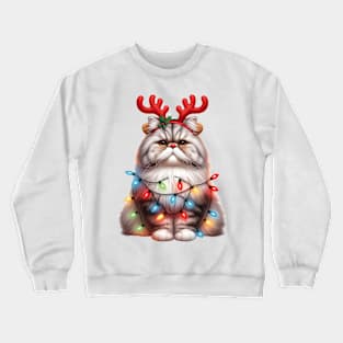 Christmas Red Nose Persian Cat Crewneck Sweatshirt